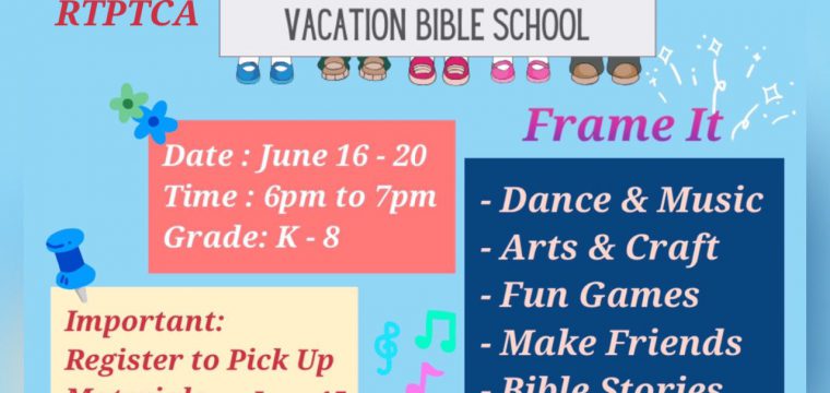 RTPTCA Vacation Bible School 2025 (June 16-20)